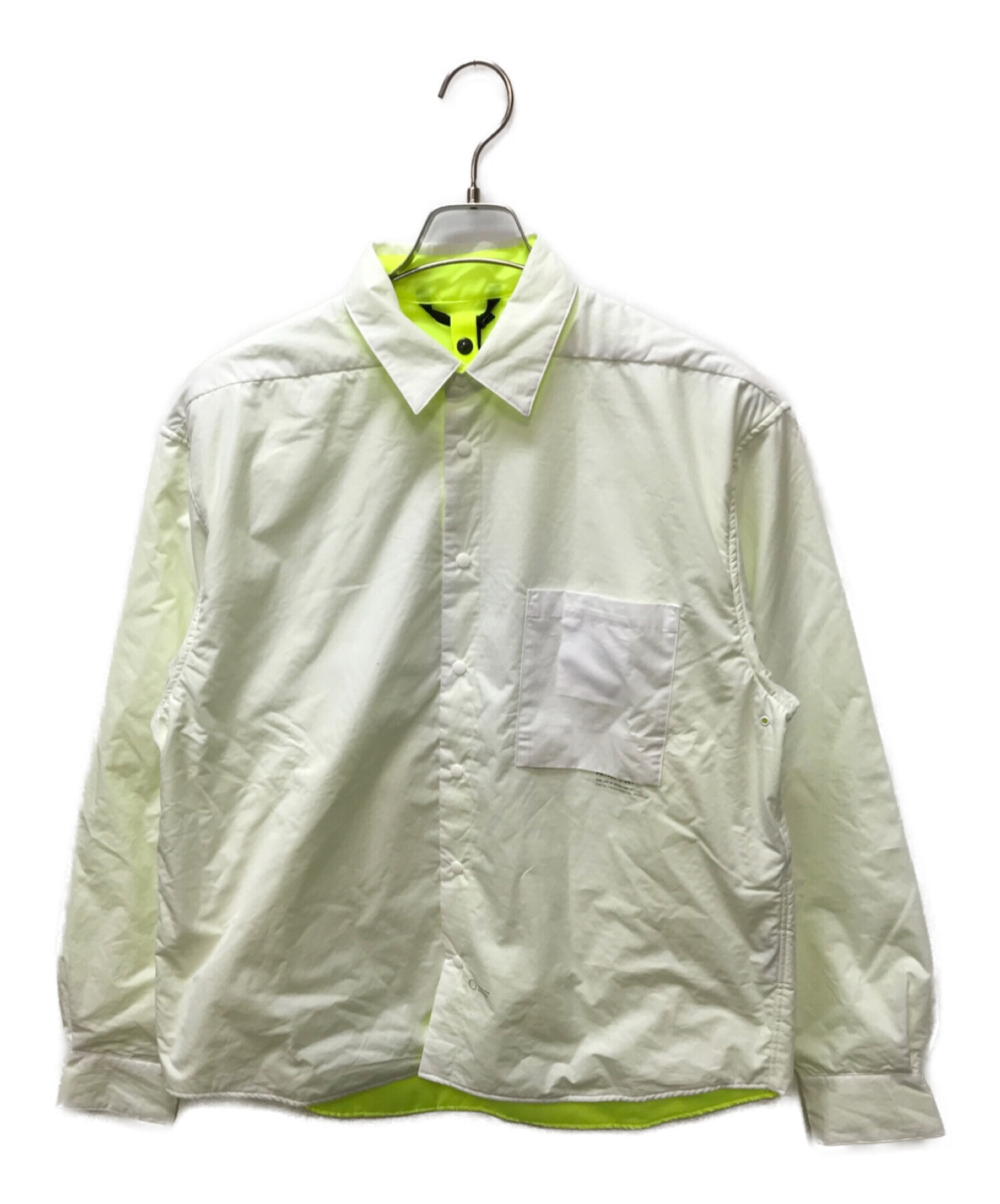 PORTVEL (ポートヴェル) 中綿リバーシブルシャツブルゾン/POLARTEC INSULATION SHIRT ホワイト×イエロー サイズ:M  未使用品