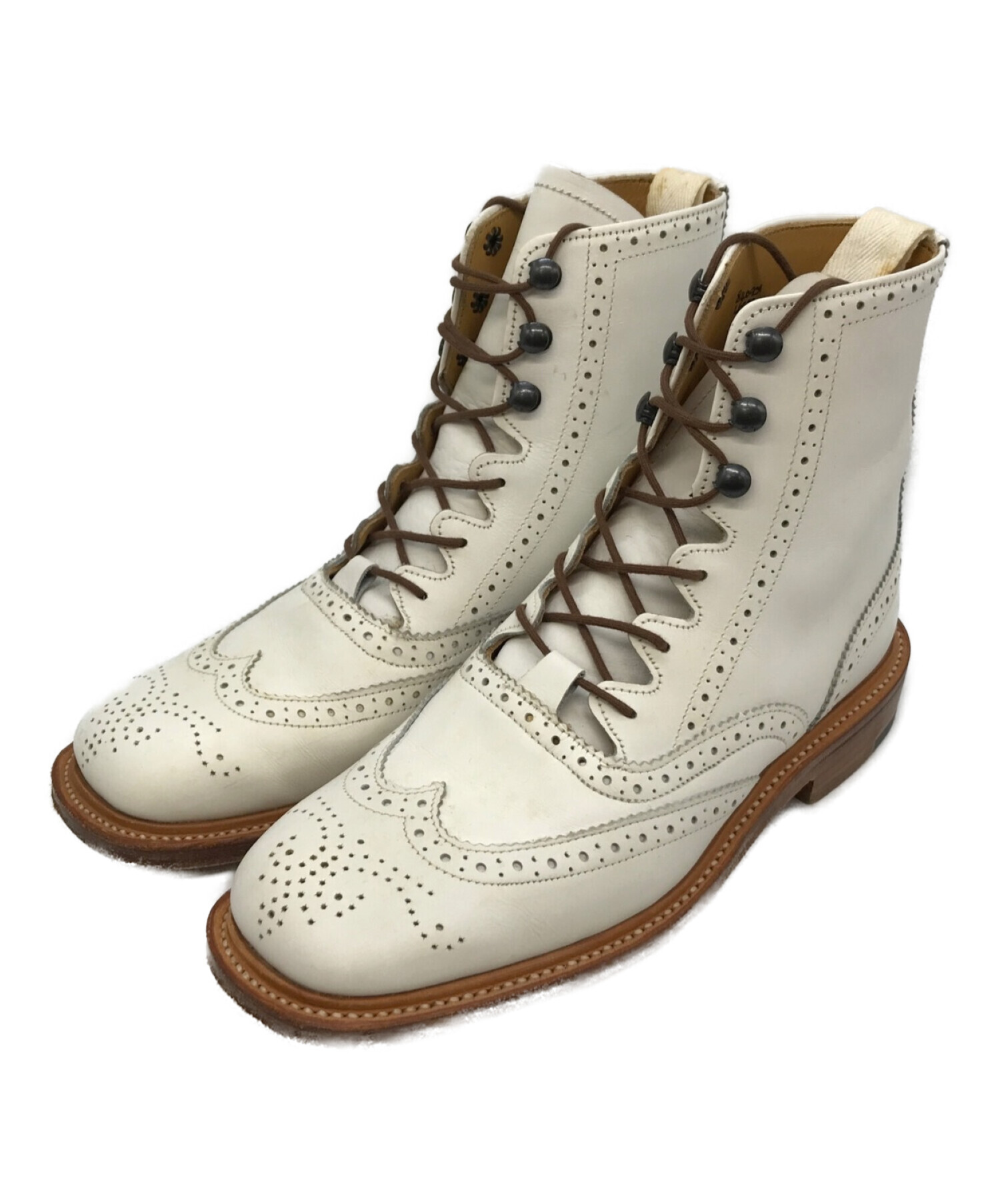 Tricker's (トリッカーズ) カントリーブーツ ホワイト サイズ:5-4