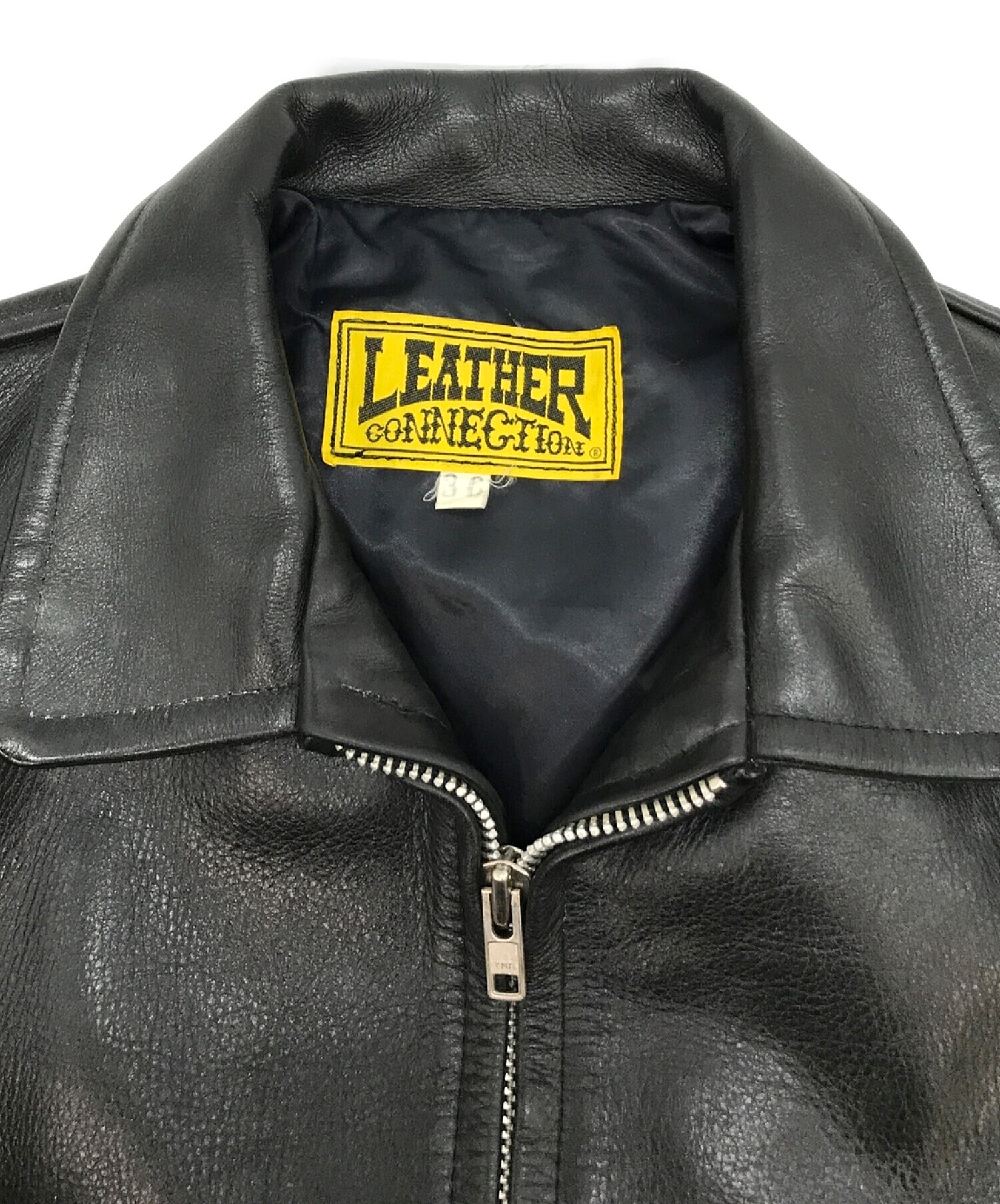 LEATHER CONNECTION (レザーコネクション) レザージャケット ブラック サイズ:36