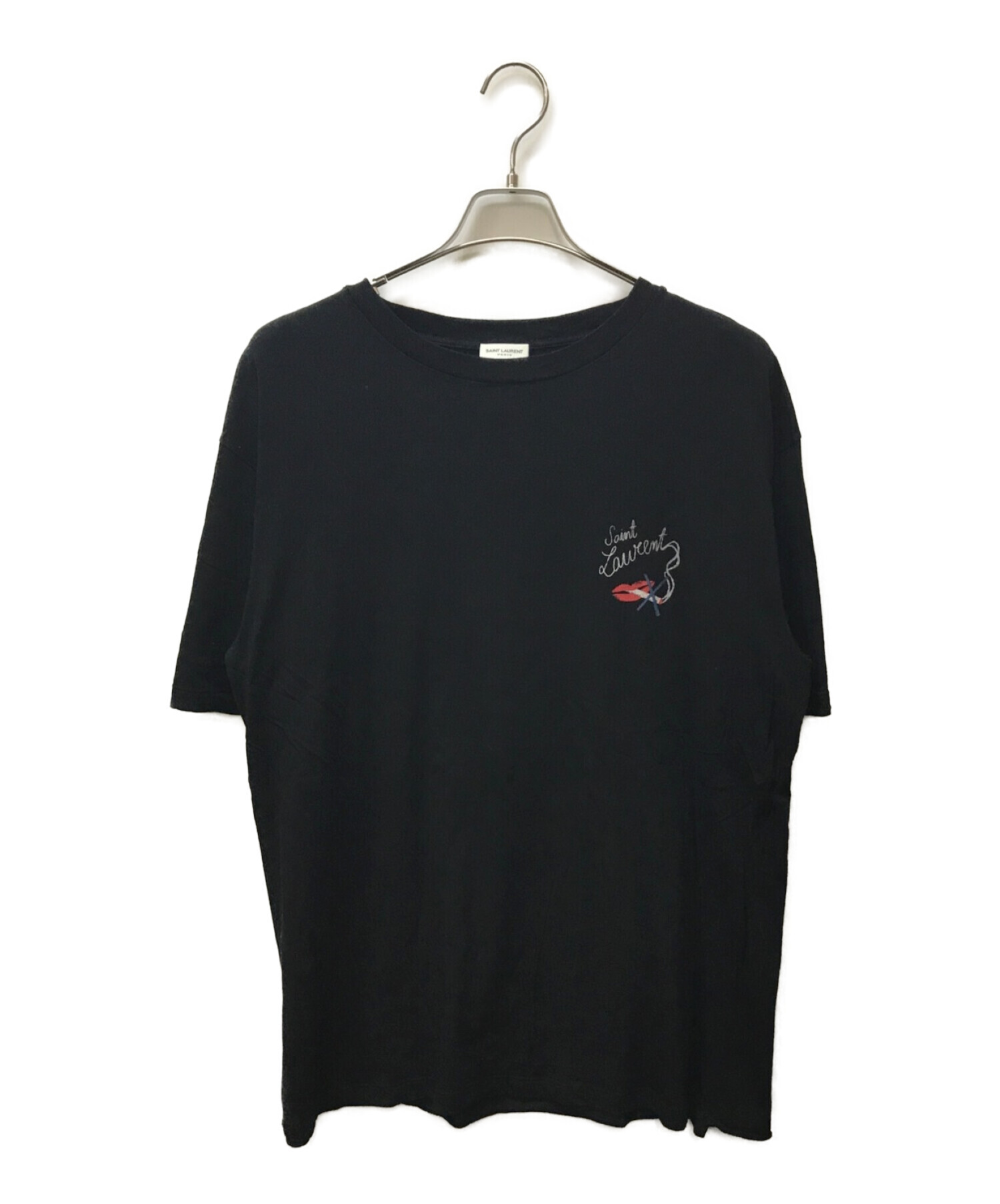 Saint Laurent Paris (サンローランパリ) スモーキングリップ Tシャツ ブラック サイズ:L