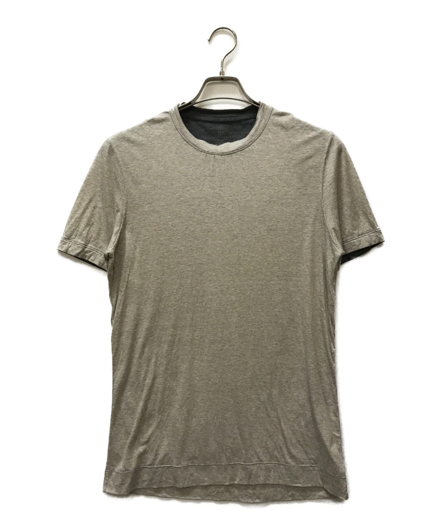 BRUNELLO CUCINELLI (ブルネロクチネリ) ボーダーTシャツ ベージュ サイズ:XS