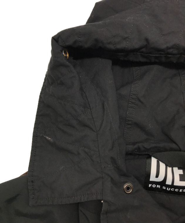 中古・古着通販】DIESEL (ディーゼル) モッズコート ブラック サイズ 