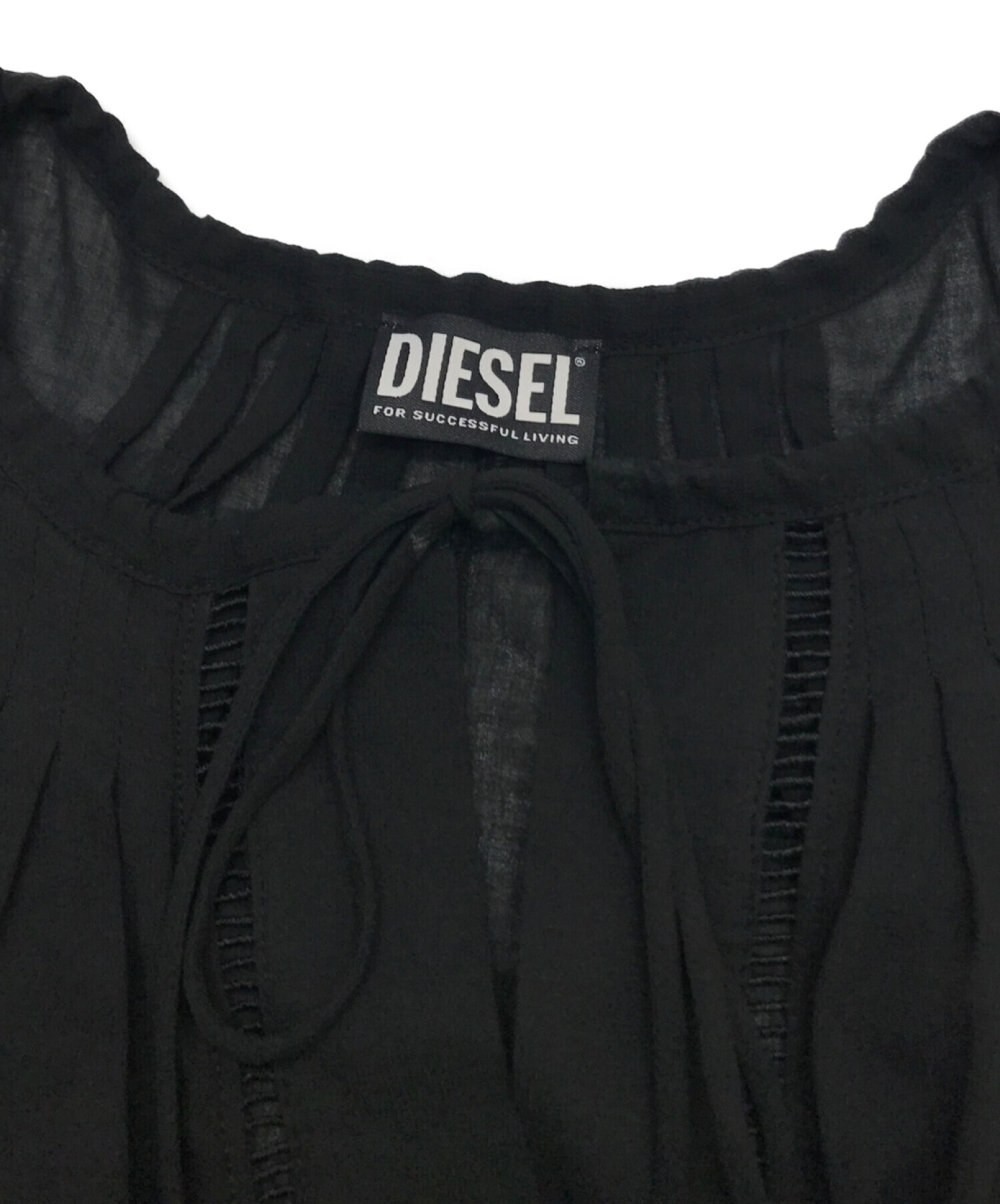 DIESEL (ディーゼル) ティアードミニワンピース ブラック サイズ:XS