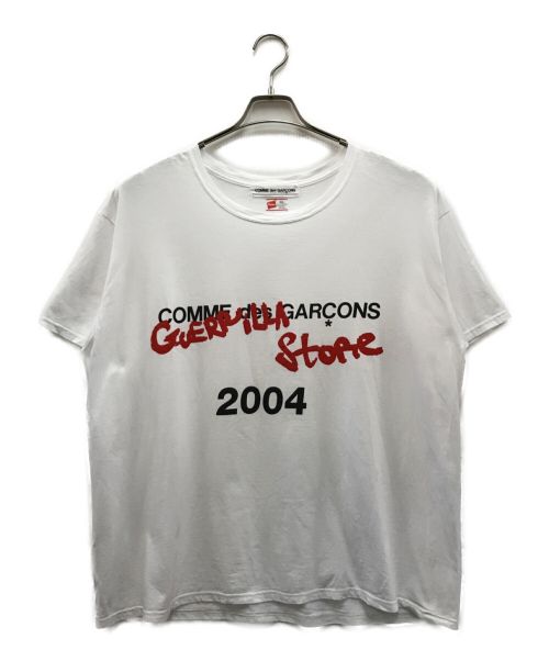 【中古・古着通販】COMME des GARCONS (コムデギャルソン) Hanes (ヘインズ) GUERRILLA STORE ロゴTシャツ  ホワイト サイズ:4L｜ブランド・古着通販 トレファク公式【TREFAC FASHION】スマホサイト