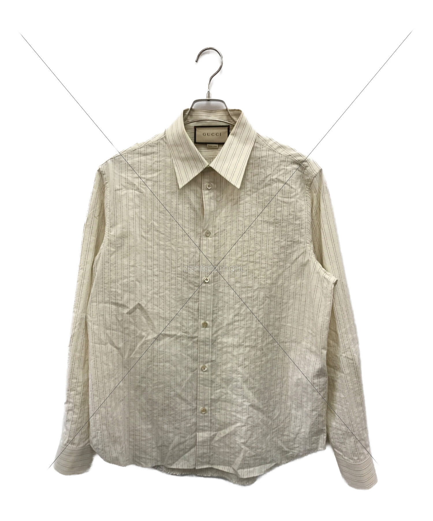 中古・古着通販】GUCCI (グッチ) Washed Striped long-sleeve Shirt