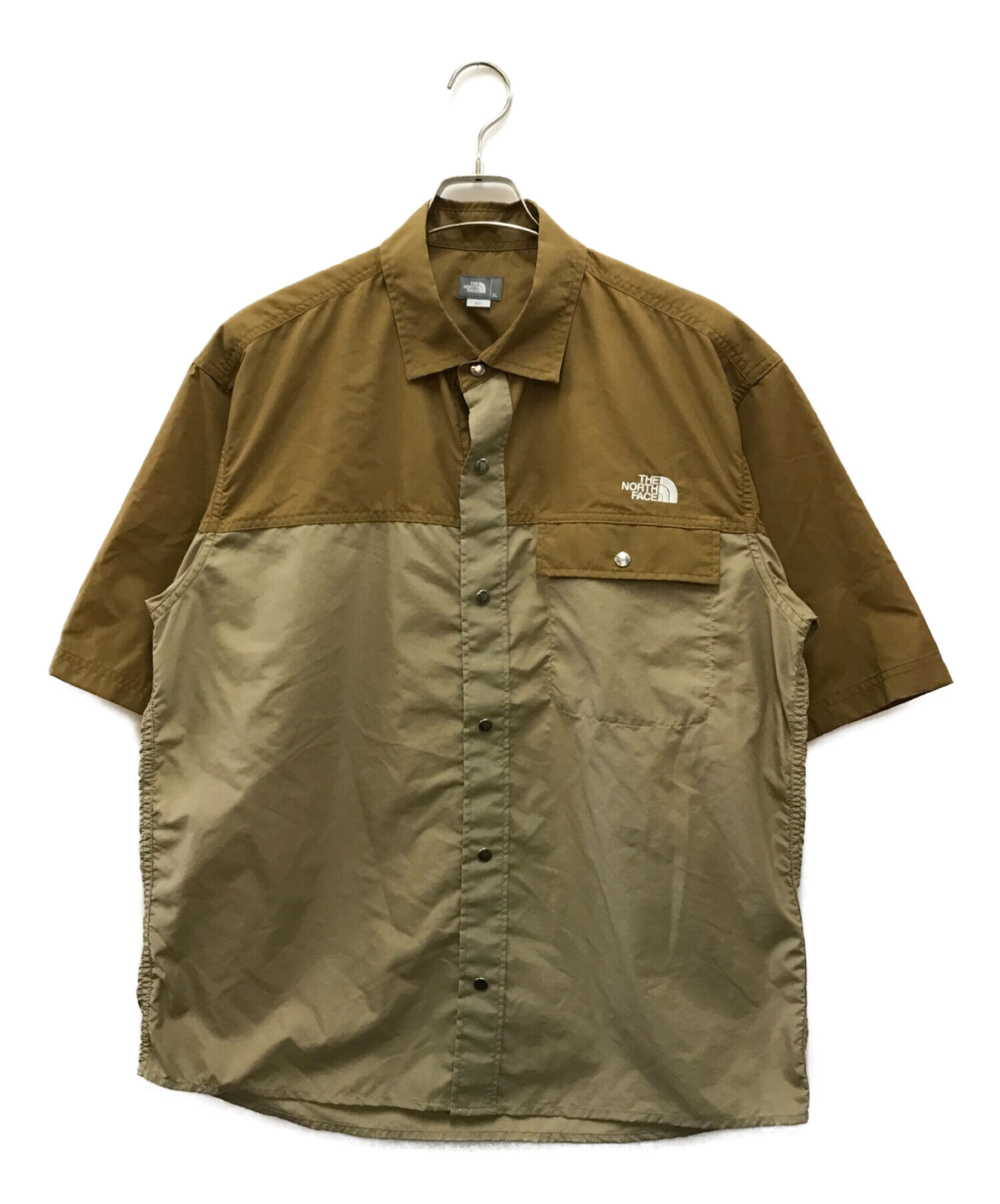 THE NORTH FACE (ザ ノース フェイス) S/Sヌプシシャツ ブラウン サイズ:XL 未使用品