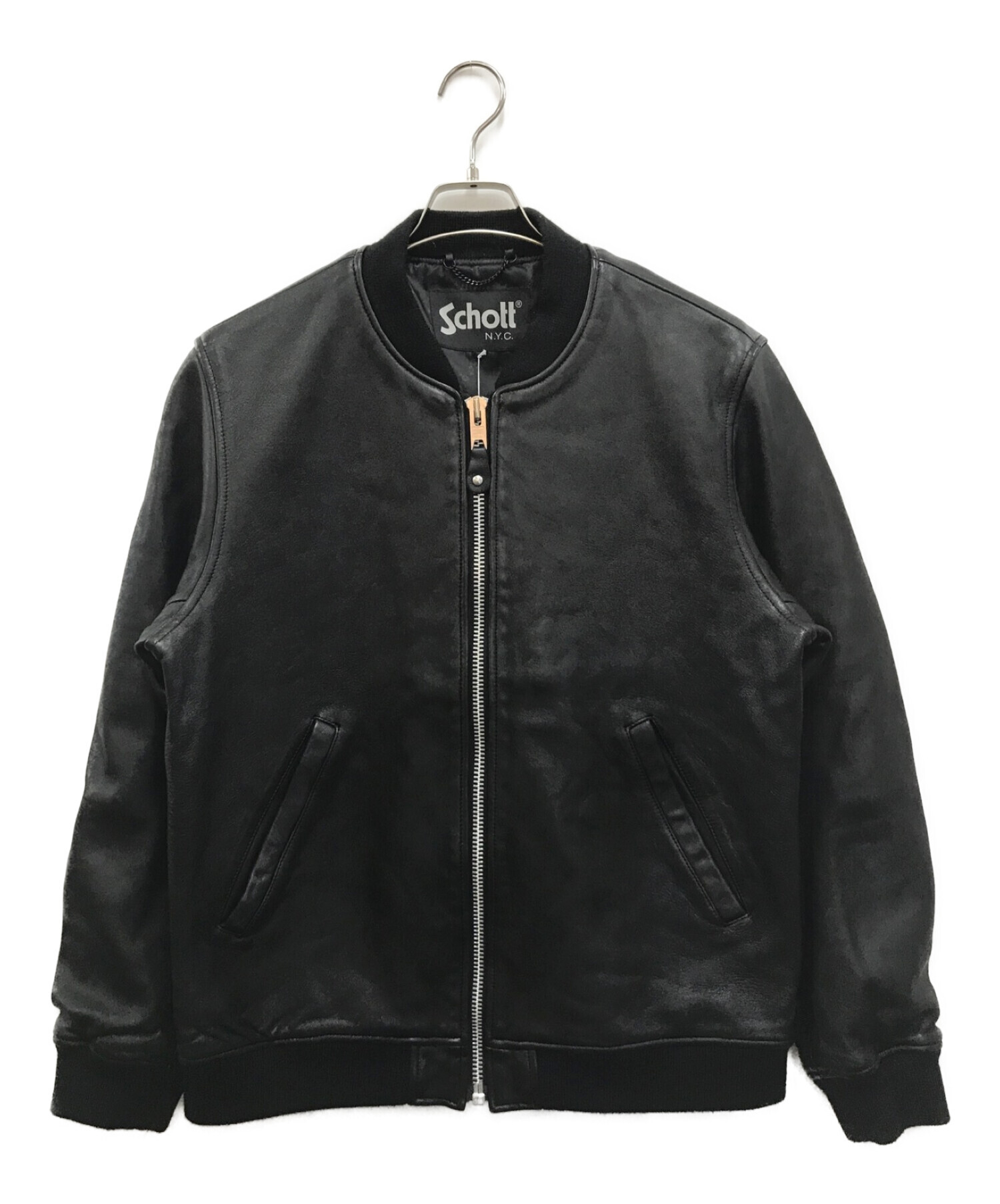 中古・古着通販】Schott (ショット) LEATHER JACKET BOWERY ブラック