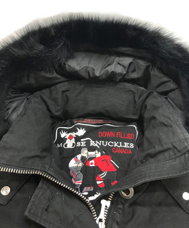 中古・古着通販】MOOSE KNUCKLES (ムース ナックルズ) ダウンジャケット ブラック サイズ:M｜ブランド・古着通販  トレファク公式【TREFAC FASHION】スマホサイト