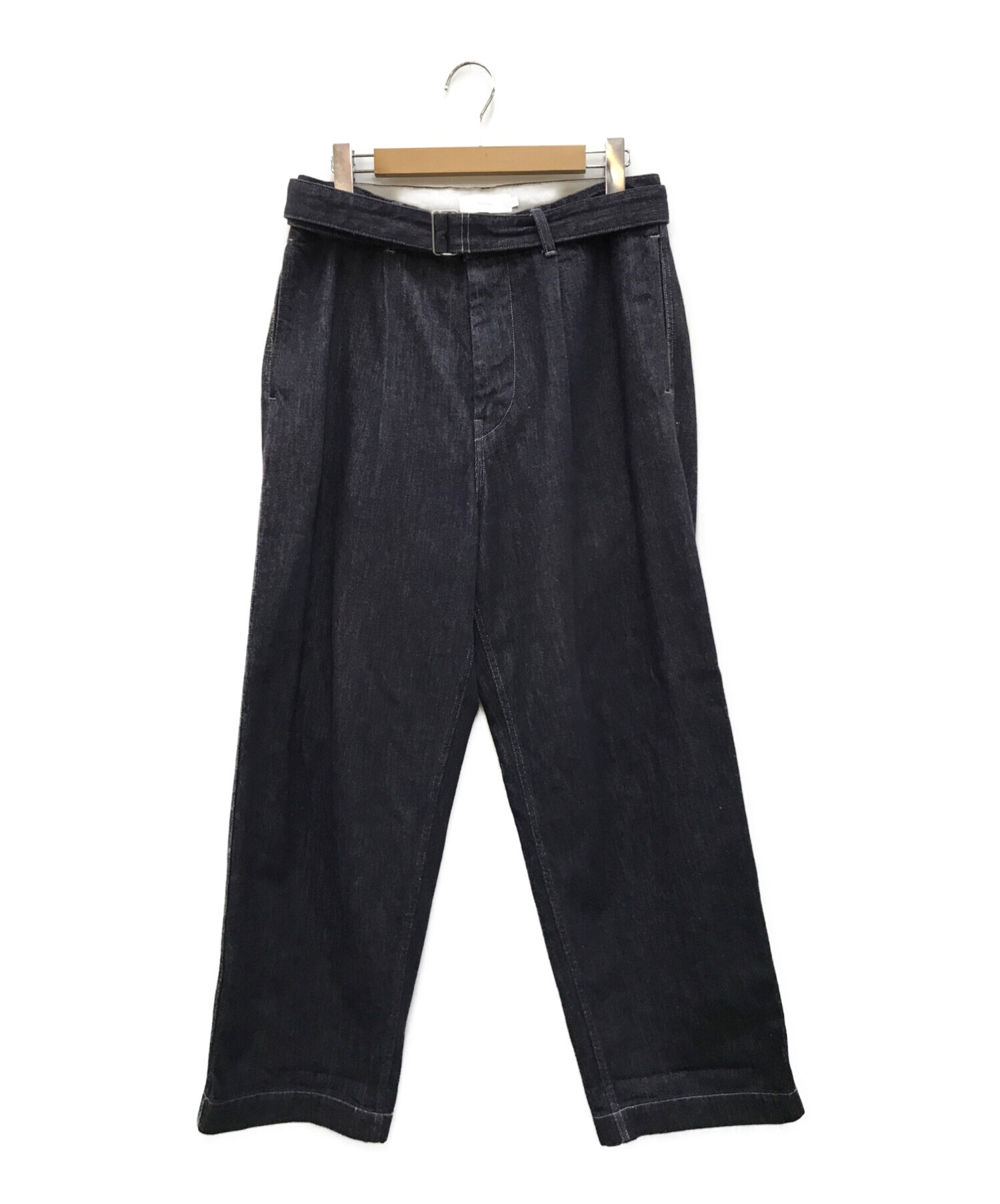 中古・古着通販】Graphpaper (グラフペーパー) Colorfast Denim Belted Pants インディゴ  サイズ:1｜ブランド・古着通販 トレファク公式【TREFAC FASHION】スマホサイト