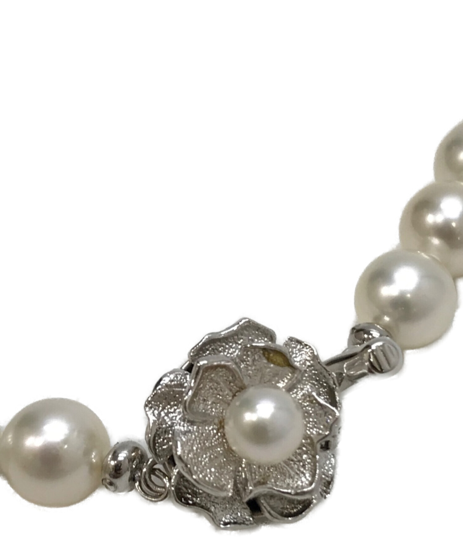 クリアランス正規品 MELSA パールネックレス 真珠 silver - アクセサリー
