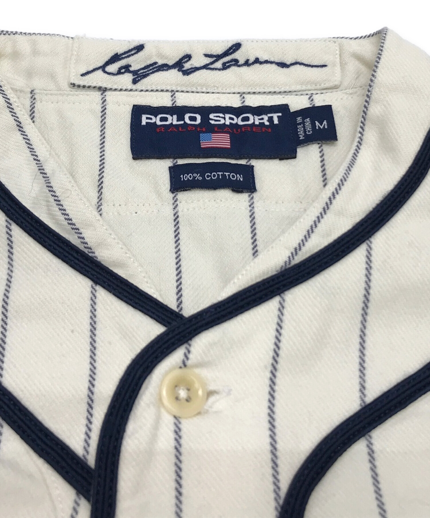 中古・古着通販】POLO SPORT (ポロスポーツ) 90'ｓベースボールシャツ アイボリー サイズ:M｜ブランド・古着通販  トレファク公式【TREFAC FASHION】スマホサイト