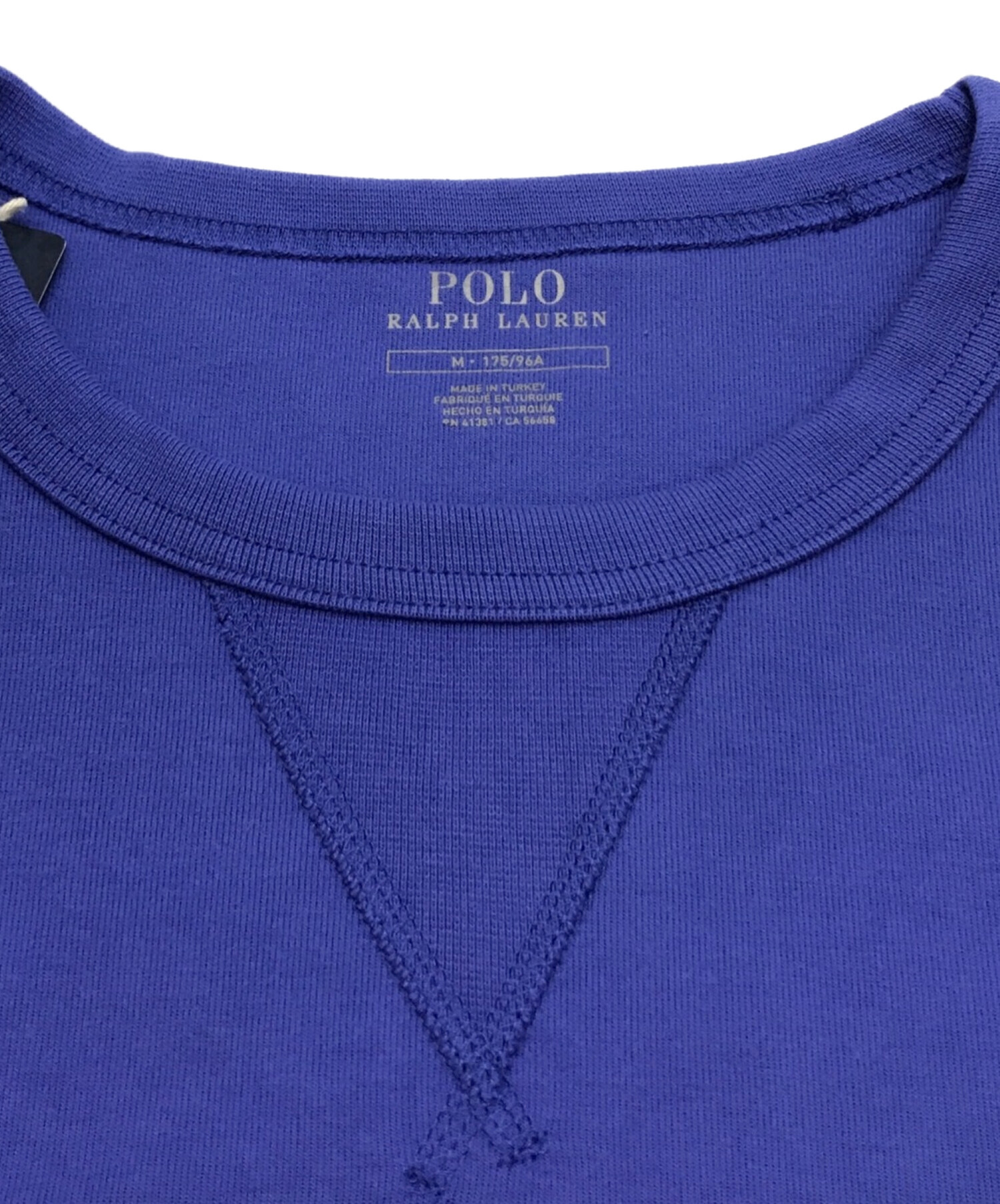 POLO RALPH LAUREN (ポロ・ラルフローレン) クルーネックスウェット ブルー サイズ:M 未使用品