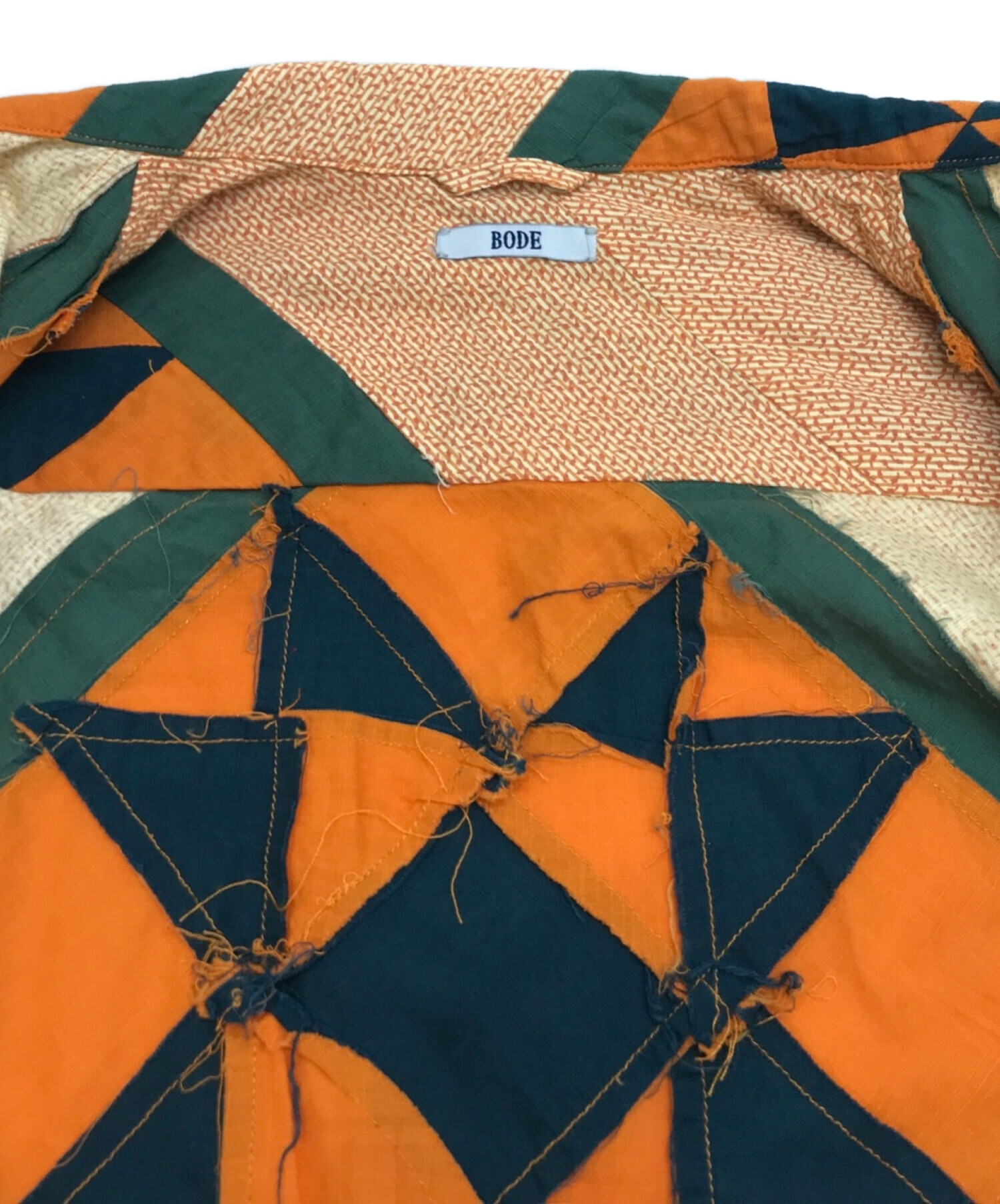 中古・古着通販】BODE (ボーディ) STAR QUILT LS SHIRT オレンジ