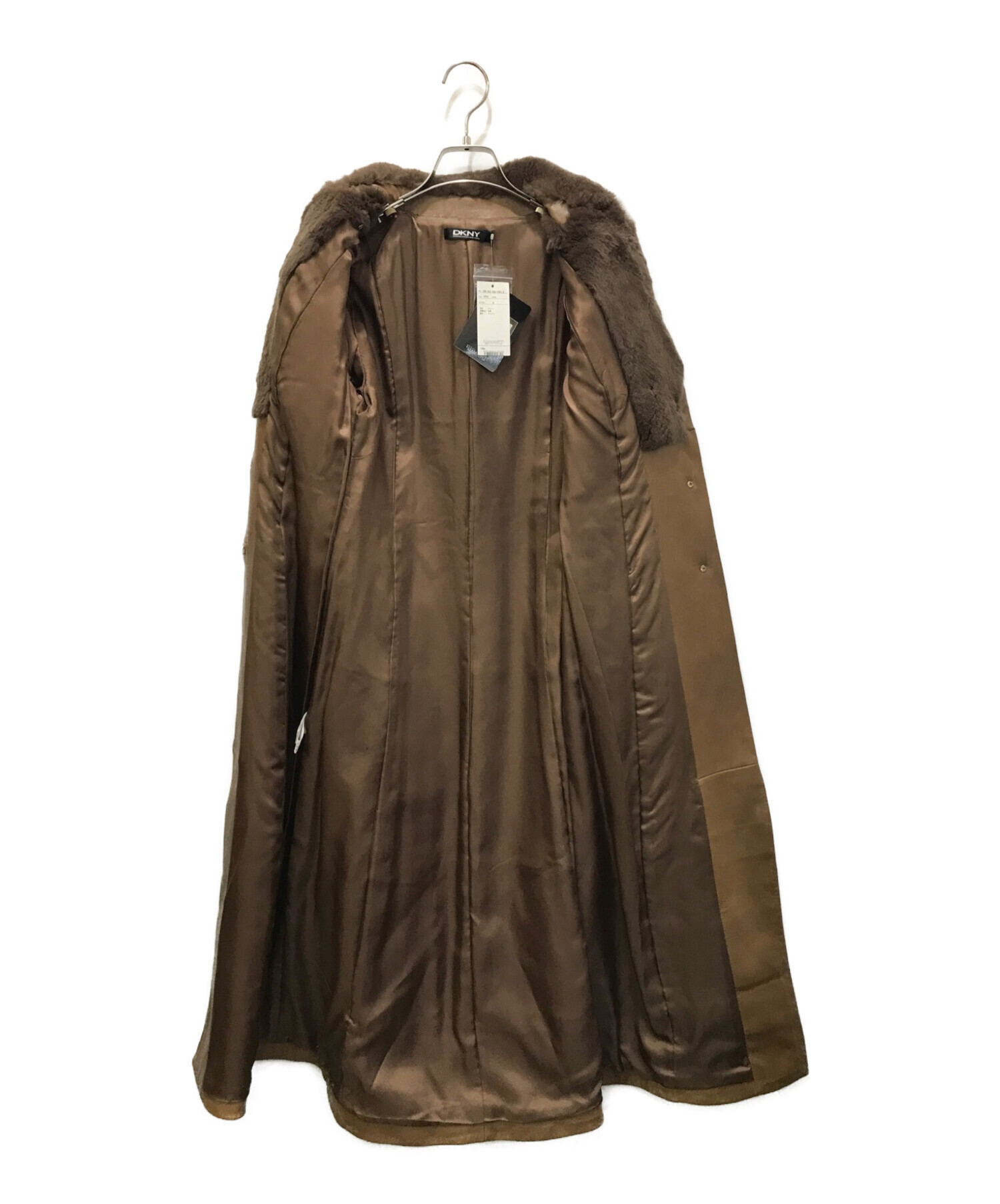DKNY 羊革 ジャケット 4サイズ ブラウン - アウター