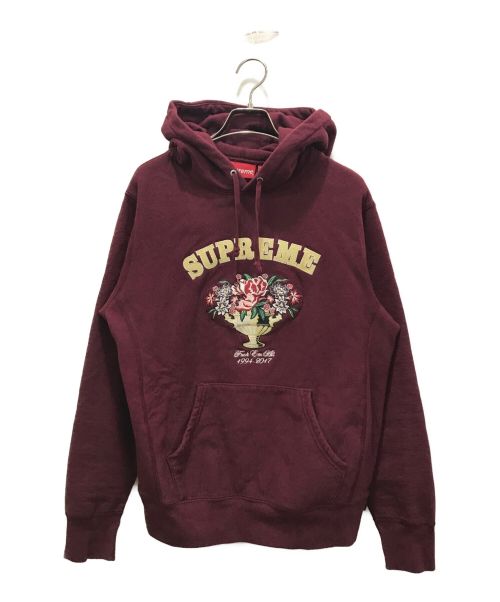 【中古・古着通販】SUPREME (シュプリーム) 17AW Centerpiece Hooded Sweatshirt ボルドー サイズ:S｜ブランド・古着通販  トレファク公式【TREFAC FASHION】スマホサイト