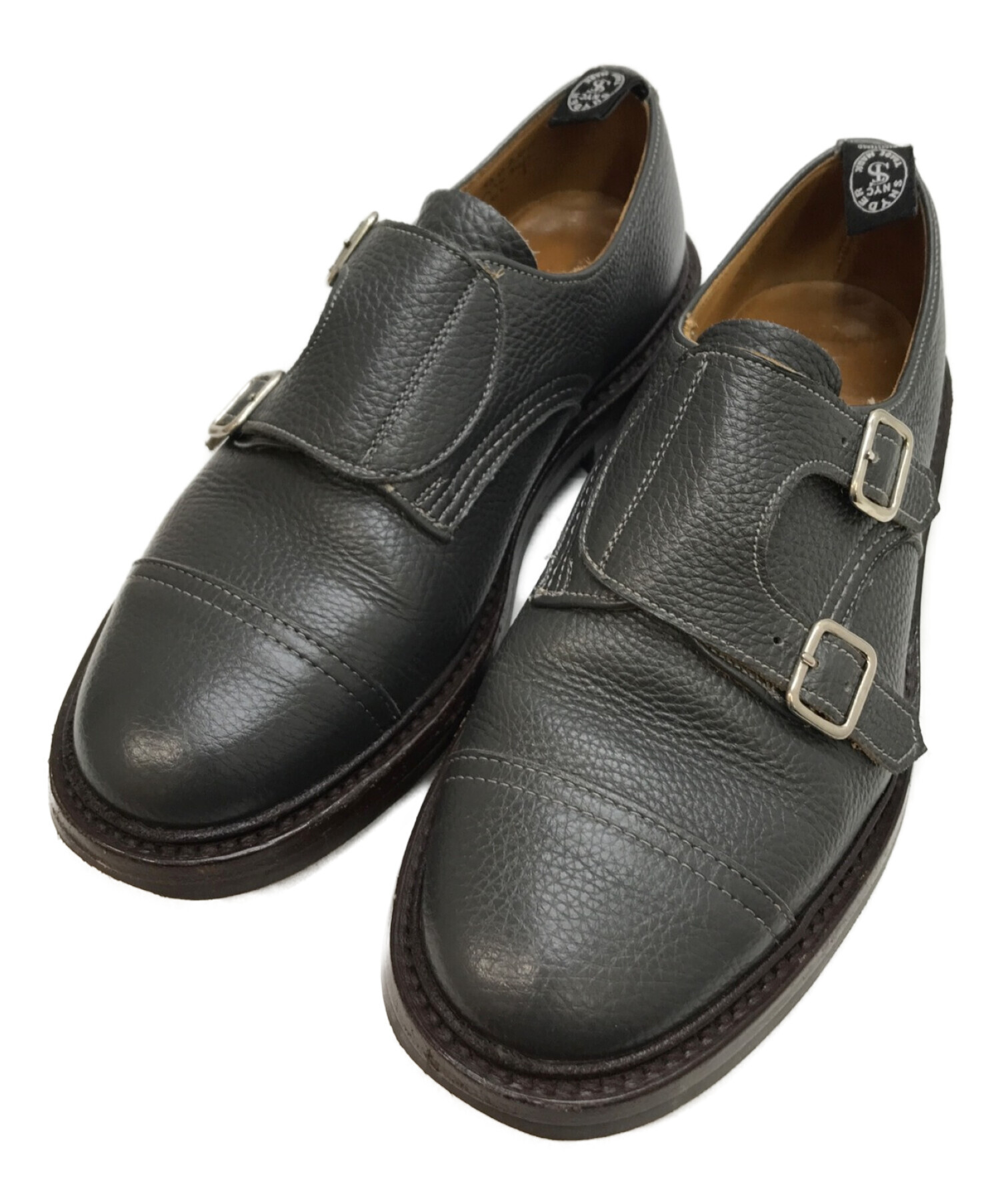 Tricker's TODD SNYDER 革靴 ダブルモンク グレー 94％以上節約 - 靴