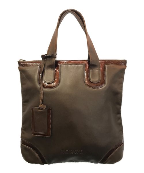 中古・古着通販】LOEWE (ロエベ) ナッパレザースクエアトートバッグ