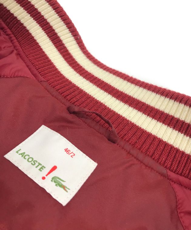 中古・古着通販】LACOSTE (ラコステ) 中綿スタジャン レッド サイズ