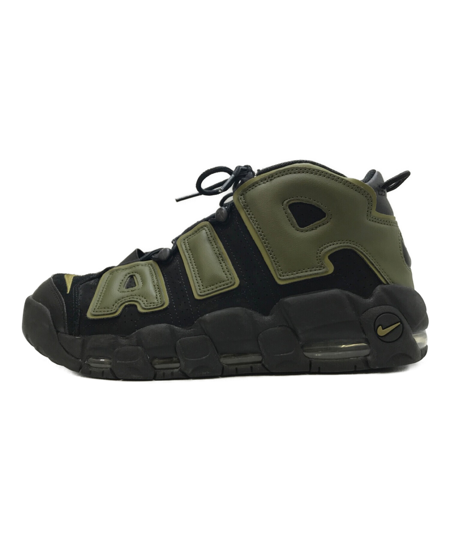 中古・古着通販】NIKE (ナイキ) AIR MORE UPTEMPO 96 ブラック×カーキ