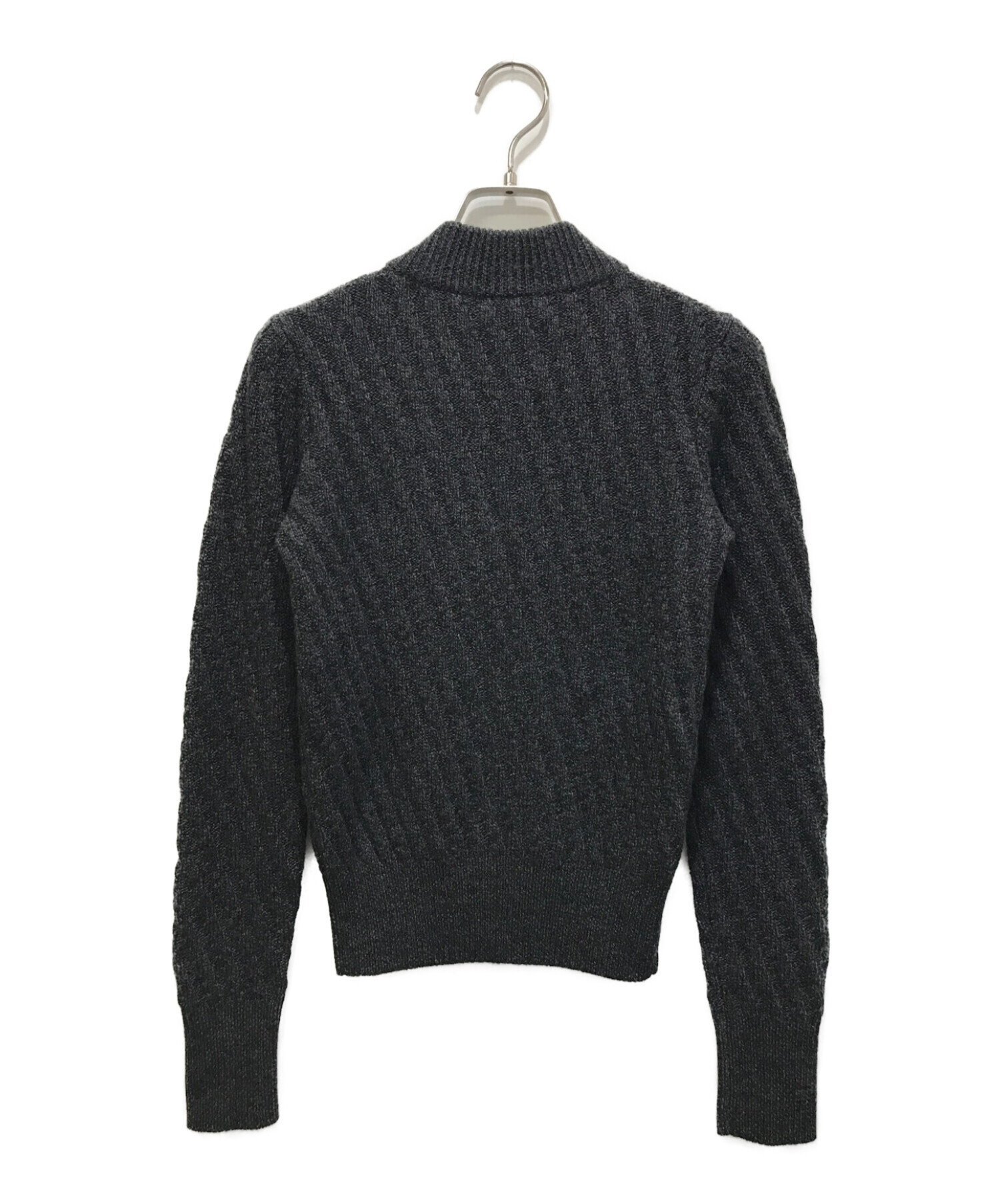 中古・古着通販】AALTO (アールト) Diagonal Knit Zipper Cardigan