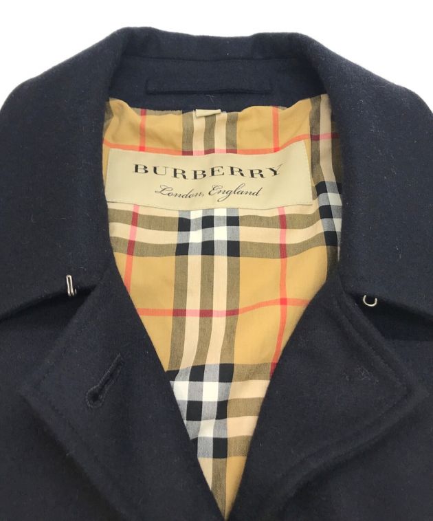 BURBERRY (バーバリー) カシミヤステンカラーコート ネイビー サイズ:UK8