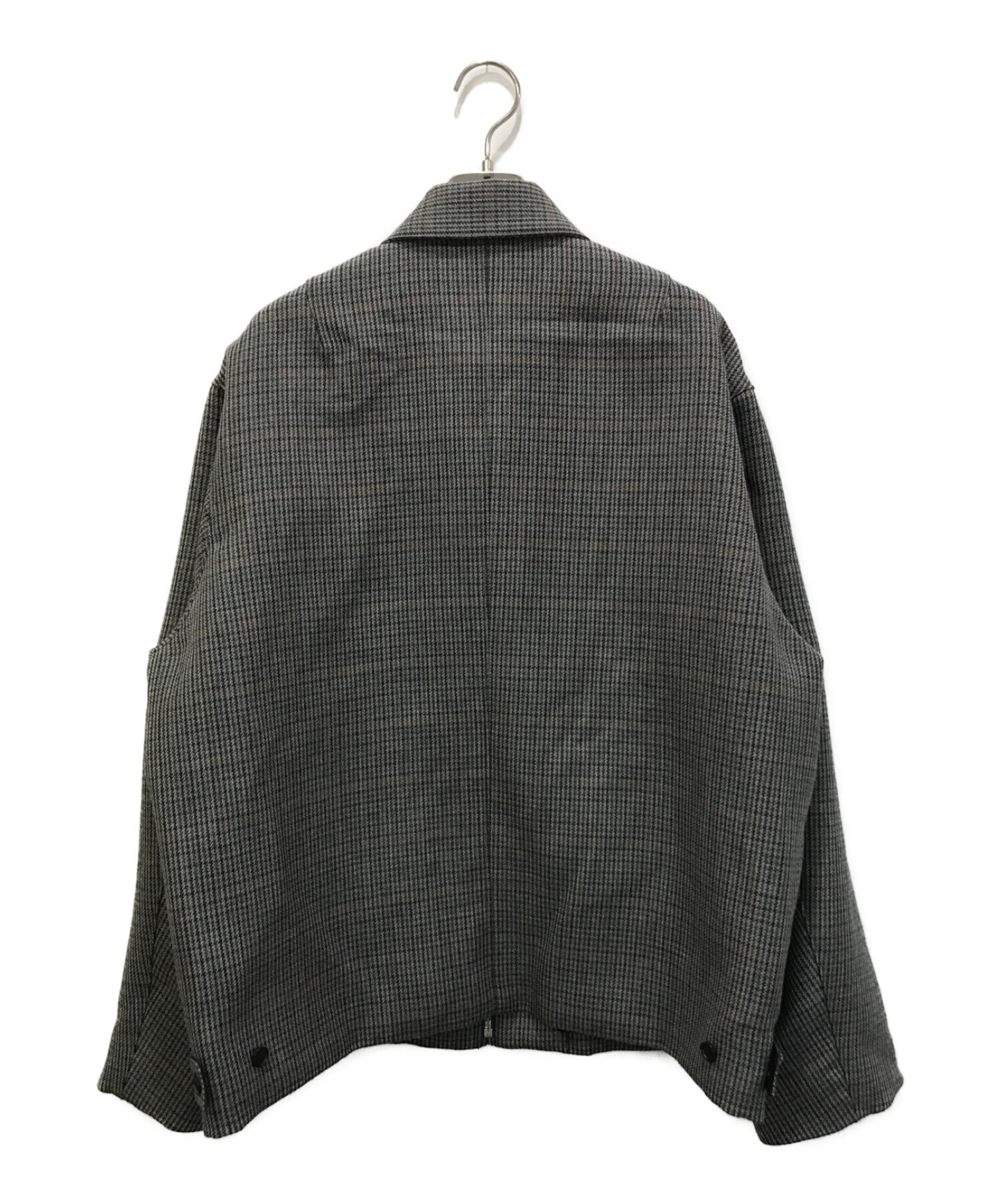 中古・古着通販】AURALEE (オーラリー) DOUBLE FACE CHECK ZIP BLOUSON グレー サイズ:4｜ブランド・古着通販  トレファク公式【TREFAC FASHION】スマホサイト