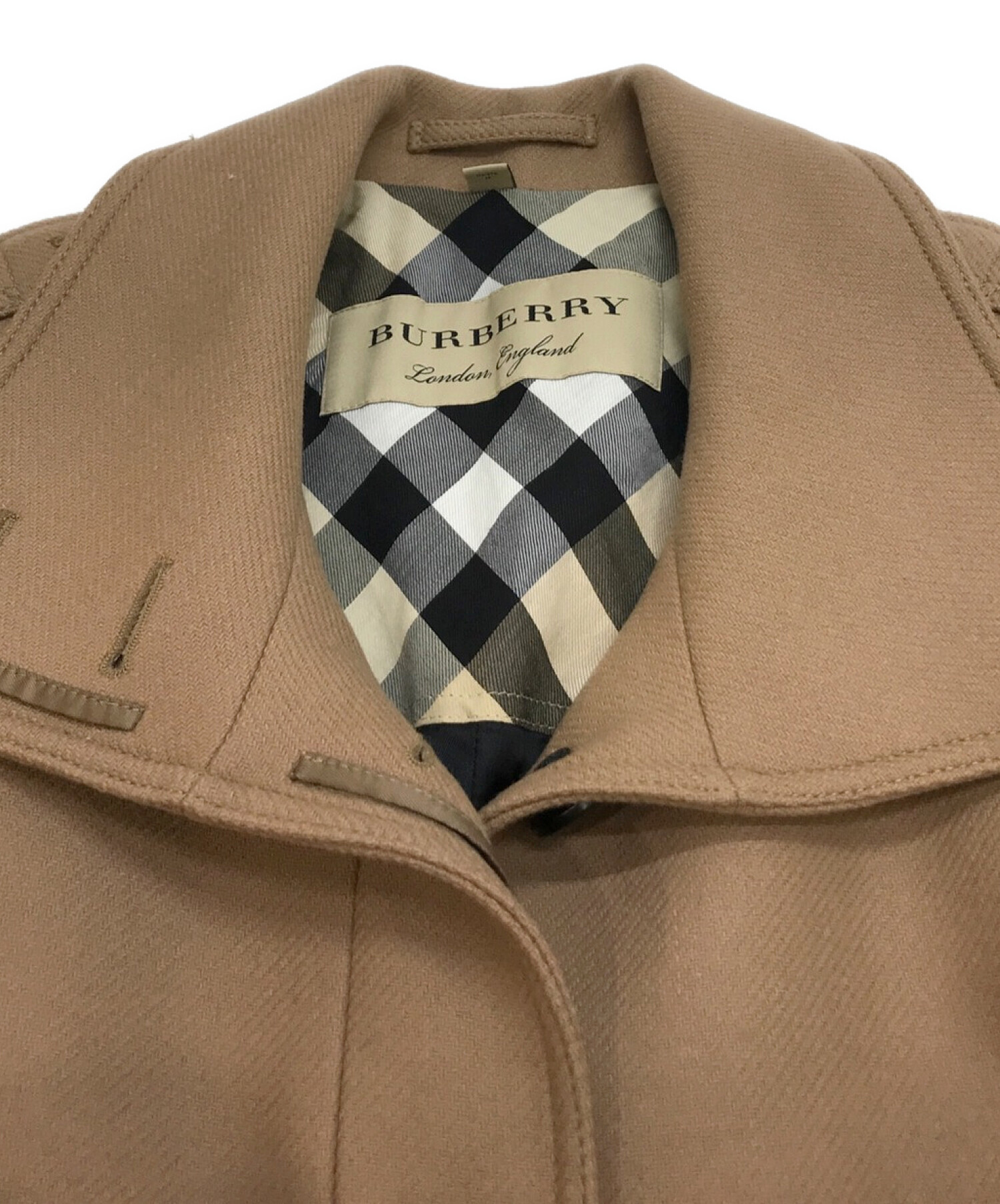 中古・古着通販】BURBERRY (バーバリー) カシミヤ混ウールコート ブラウン サイズ:UK6｜ブランド・古着通販 トレファク公式【TREFAC  FASHION】スマホサイト