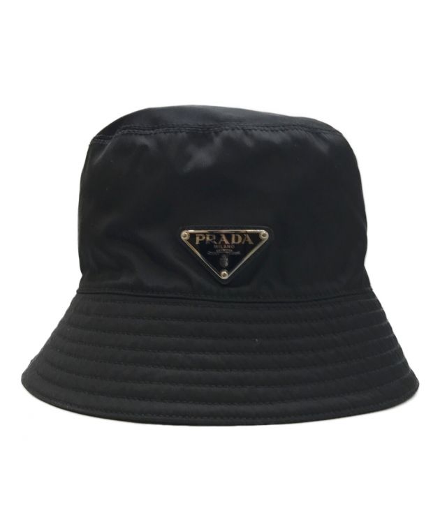 中古・古着通販】PRADA (プラダ) RE-NYLON BUCKET HAT（リ-ナイロンバケットハット） ブラック サイズ:M｜ブランド・古着通販  トレファク公式【TREFAC FASHION】スマホサイト