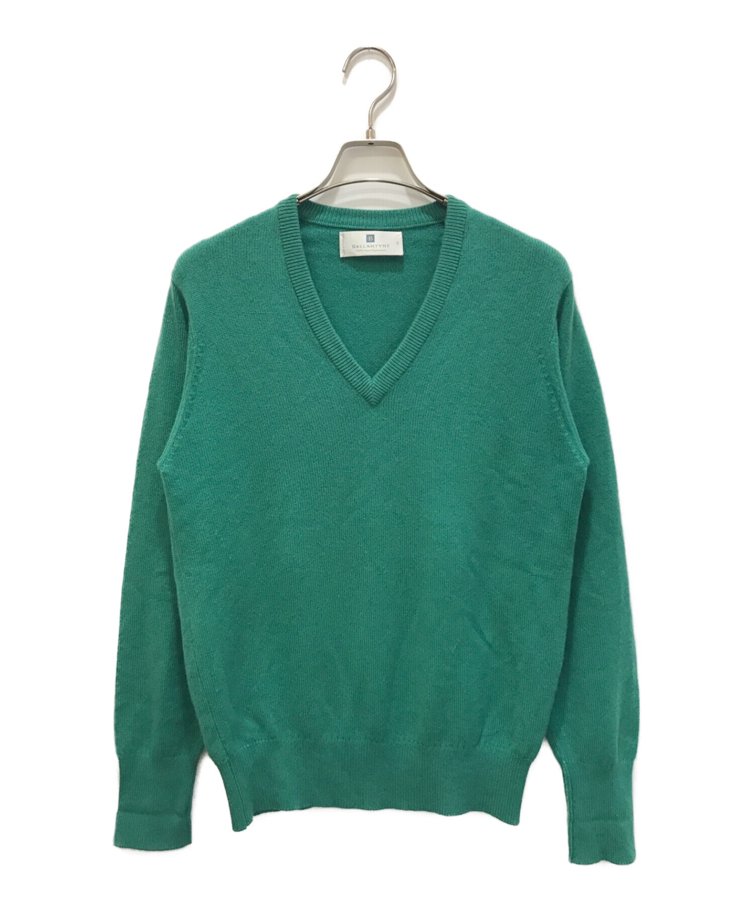 BALLANTYNE CASHMERE (バランタイン カシミア) Vネックニット グリーン サイズ:40