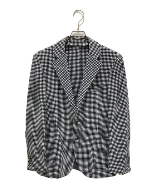 【中古・古着通販】TOMORROW LAND (トゥモローランド) Ermenegildo Zegna (エルメネジルド・ゼニア)  チェックウールテーラードジャケット ネイビー サイズ:48｜ブランド・古着通販 トレファク公式【TREFAC FASHION】スマホサイト