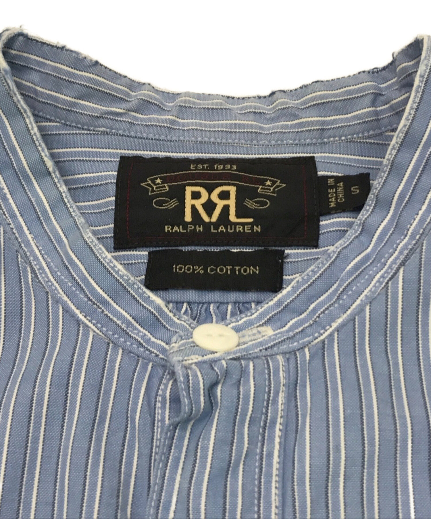 中古・古着通販】RRL (ダブルアールエル) バンドカラープルオーバー