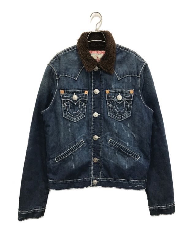 中古・古着通販】TRUE RELIGION (トゥルー レリジョン) JIMMY SHERPA BIG T 裏ボアデニムジャケット インディゴ  サイズ:L｜ブランド・古着通販 トレファク公式【TREFAC FASHION】スマホサイト