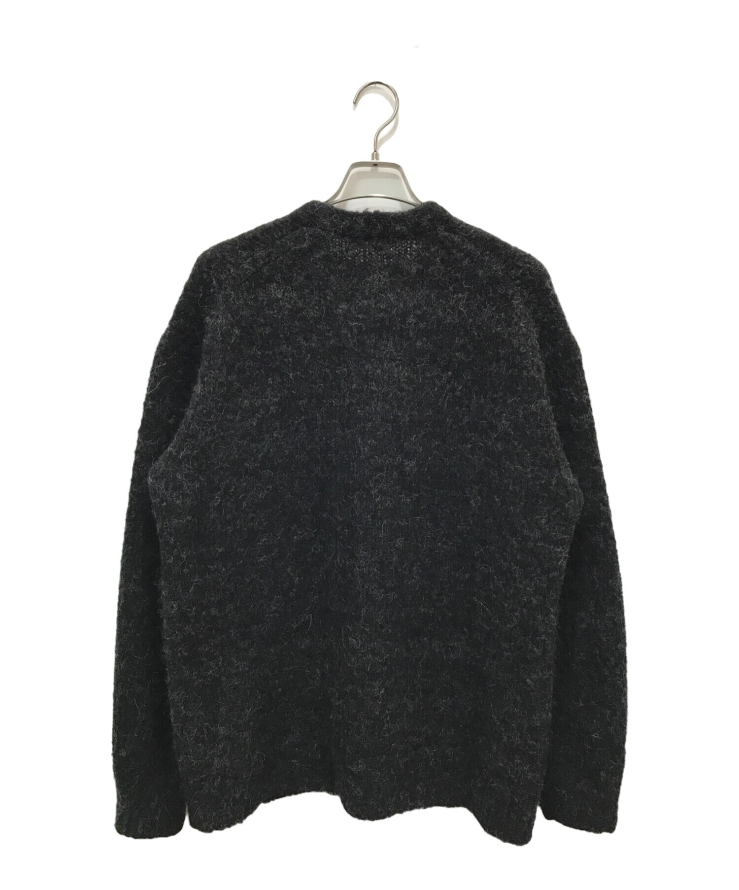 AURALEE (オーラリー) ALPACA WOOL SUPER LIGHT KNIT BIG CARDIGAN グレー サイズ:4