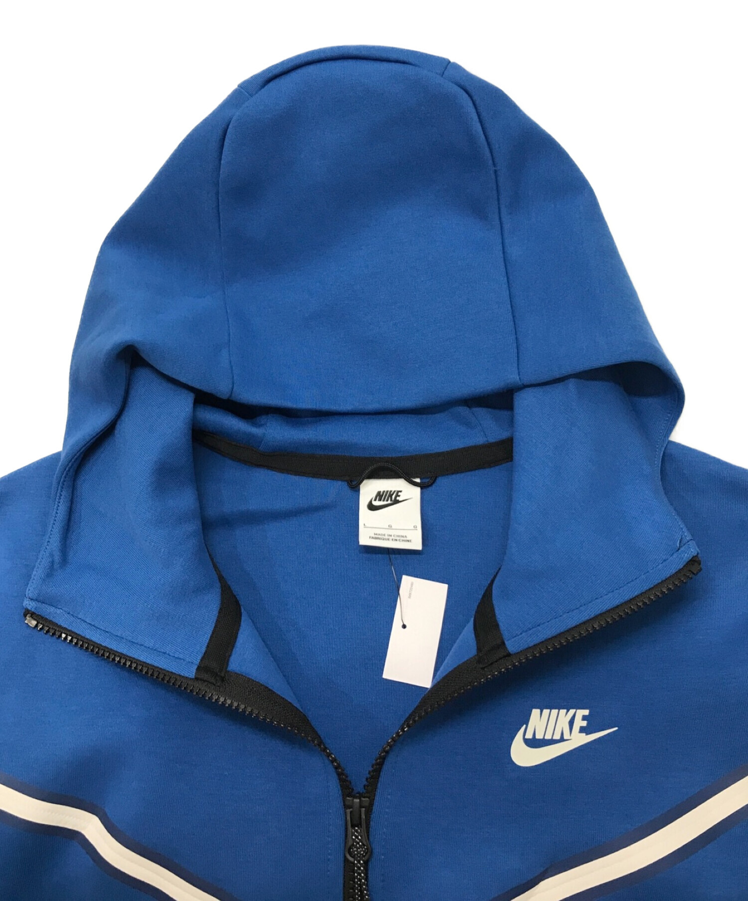 NIKE (ナイキ) テックフリースフーディ NSW TCH FLC HOODIE FZ WR ブルー サイズ:L 未使用品