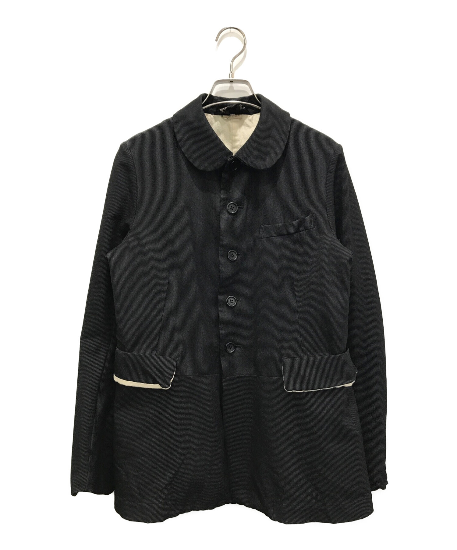 中古・古着通販】BLACK COMME des GARCONS (ブラック コムデギャルソン) 製品染ポリレーヨンジャケット ブラック  サイズ:S｜ブランド・古着通販 トレファク公式【TREFAC FASHION】スマホサイト