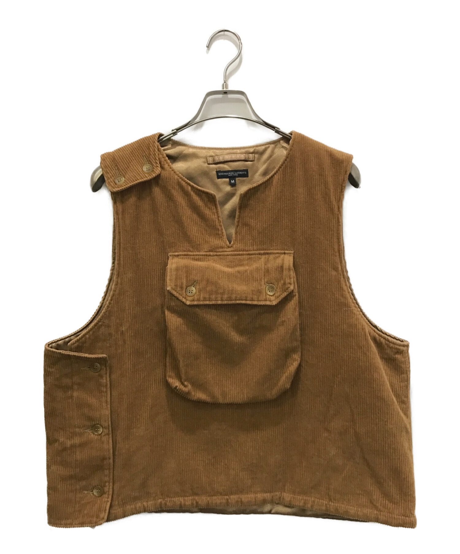 engineered garments cover vest コーデュロイ 茶ファッション - トップス