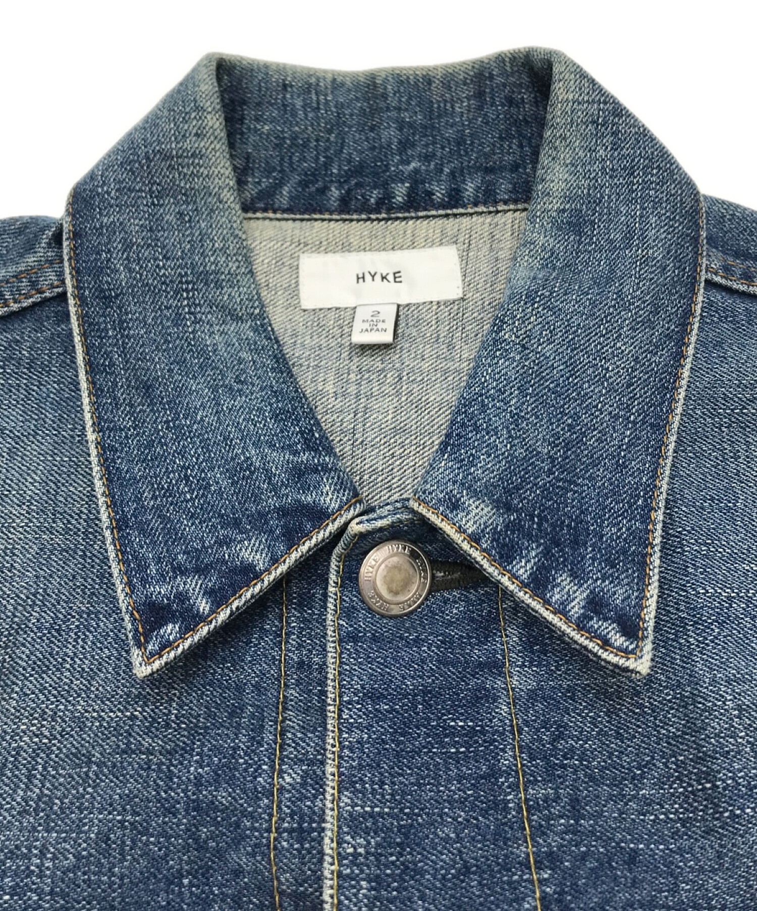 中古・古着通販】HYKE (ハイク) DENIM JACKET TYPE2 (BIG FIT) デニムジャケット タイプ2 (ビッグフィット)  インディゴ サイズ:2｜ブランド・古着通販 トレファク公式【TREFAC FASHION】スマホサイト