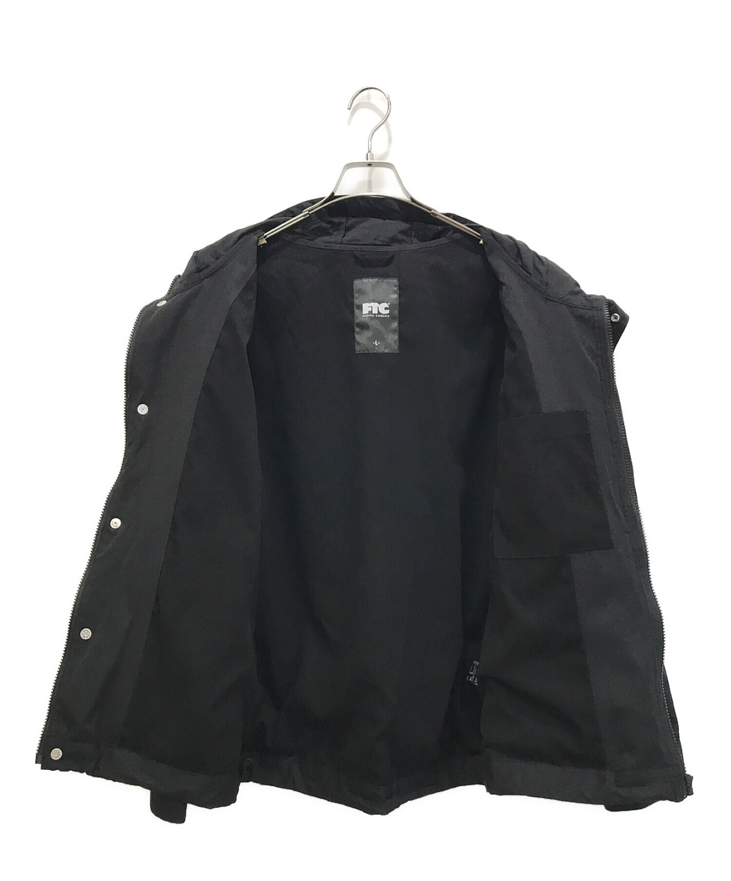 中古・古着通販】FTC (エフティーシー) HOODED CARGO JACKET ブラック