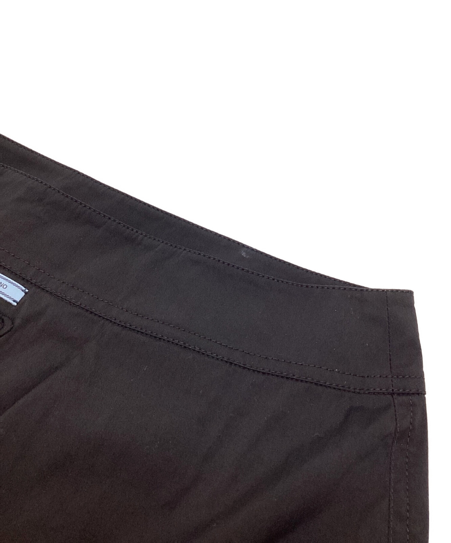 PRADA (プラダ) バックトライアングルロゴ スリットスカート ブラック サイズ:42S