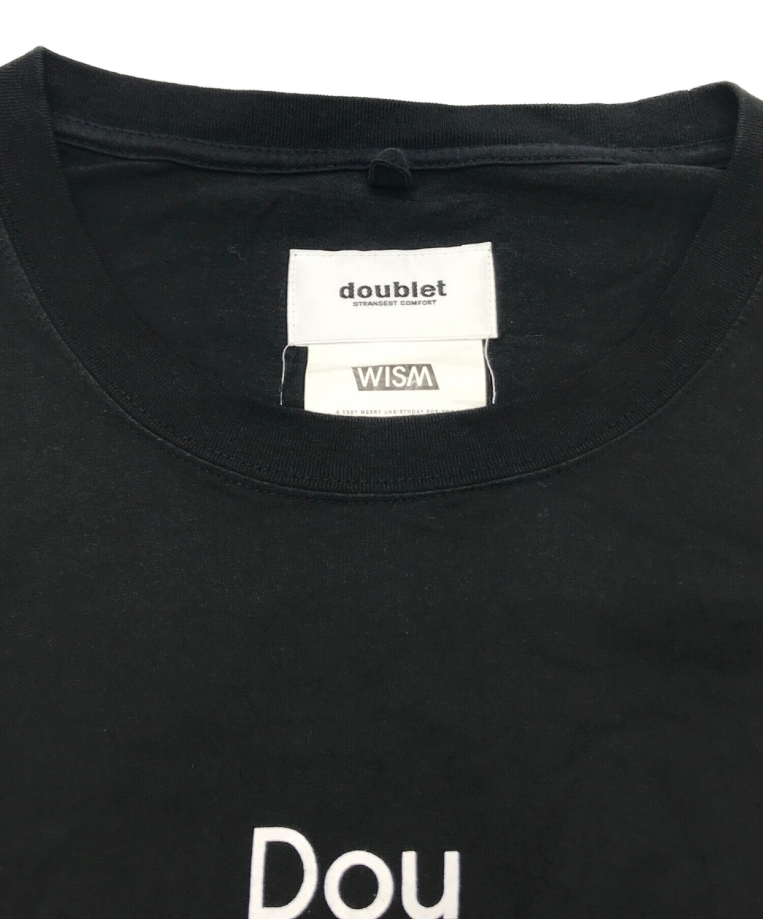 doublet (ダブレット) uber eats TEE ブラック サイズ:L