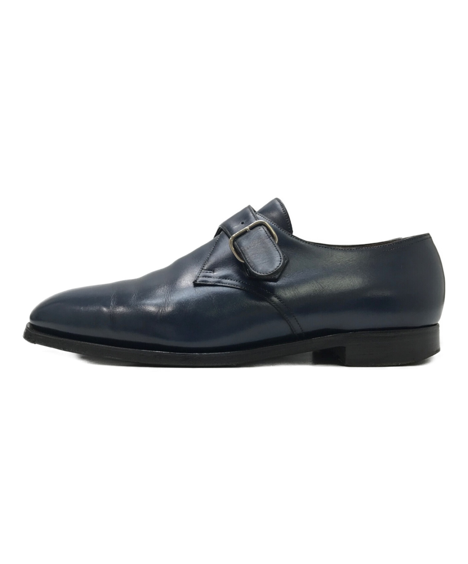 JOHN LOBB (ジョンロブ) モンクストラップシューズ ネイビー サイズ:8 1/2EE