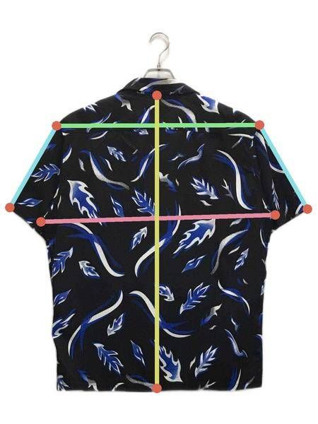 中古・古着通販】CHALLENGER (チャレンジャー) S/S FIRE LEAF SHIRT ショートスリーブファイヤーリーフシャツ ブラック  サイズ:L｜ブランド・古着通販 トレファク公式【TREFAC FASHION】スマホサイト