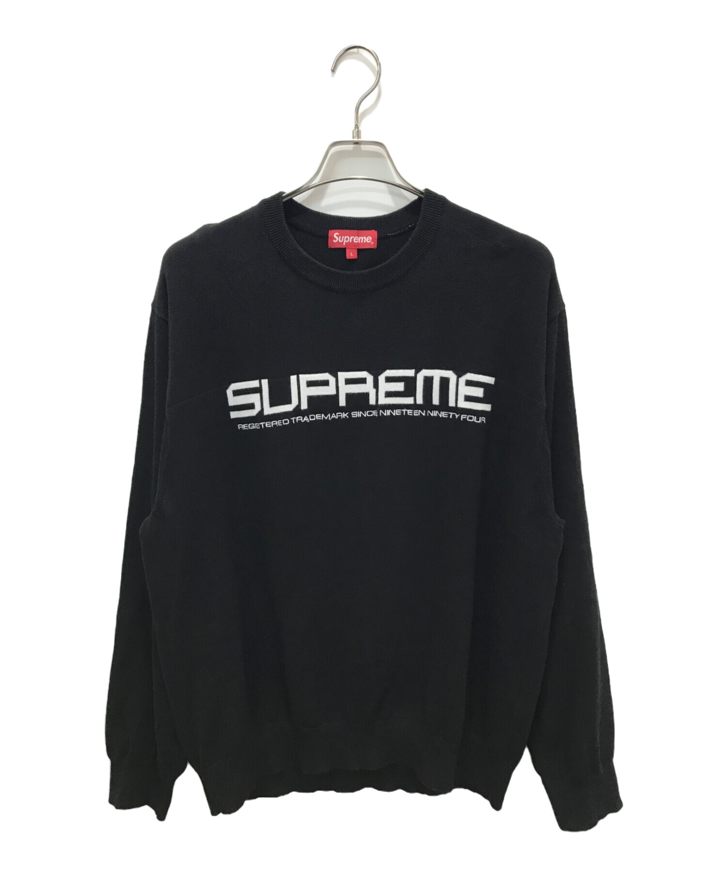 中古・古着通販】SUPREME (シュプリーム) Split Logo Pullover ブラック サイズ:L｜ブランド・古着通販  トレファク公式【TREFAC FASHION】スマホサイト