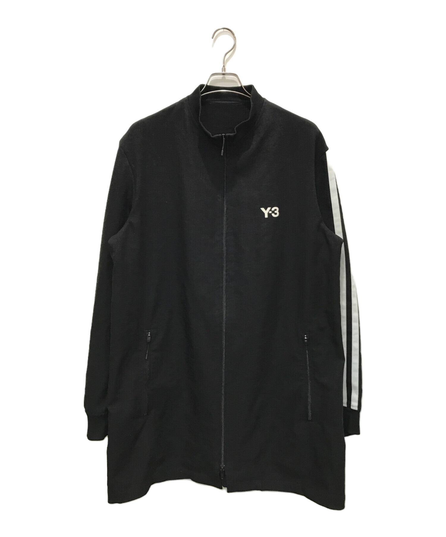 Y-3 (ワイスリー) adidas (アディダス) YOHJI YAMAMOTO (ヨウジヤマモト) M CH1 TRACK TOP  3/3ストライプ ロングトラックトップジャケット ブラック サイズ:L