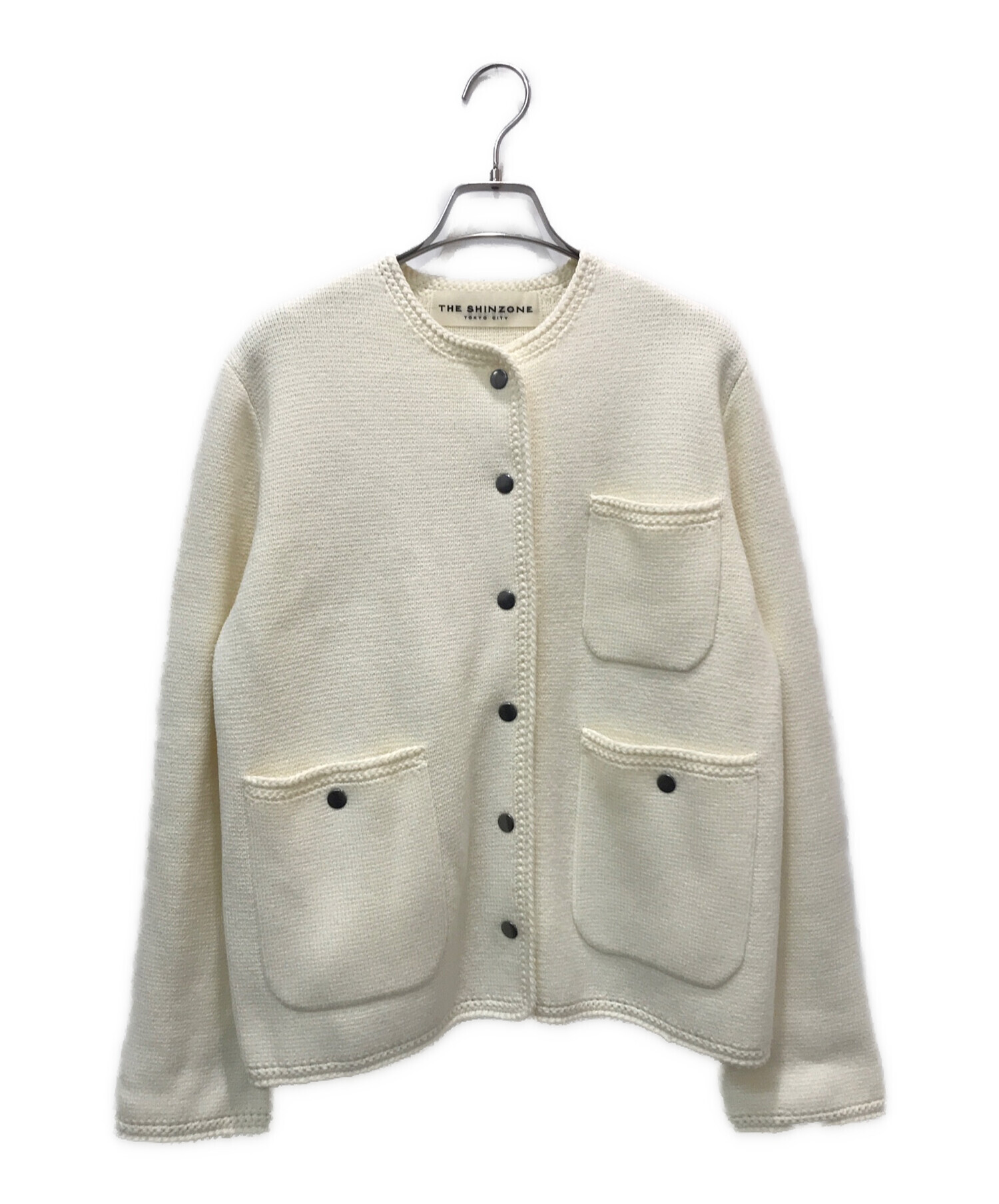 THE SHINZONE (ザ シンゾーン) KNIT JACKET ホワイト サイズ:FO