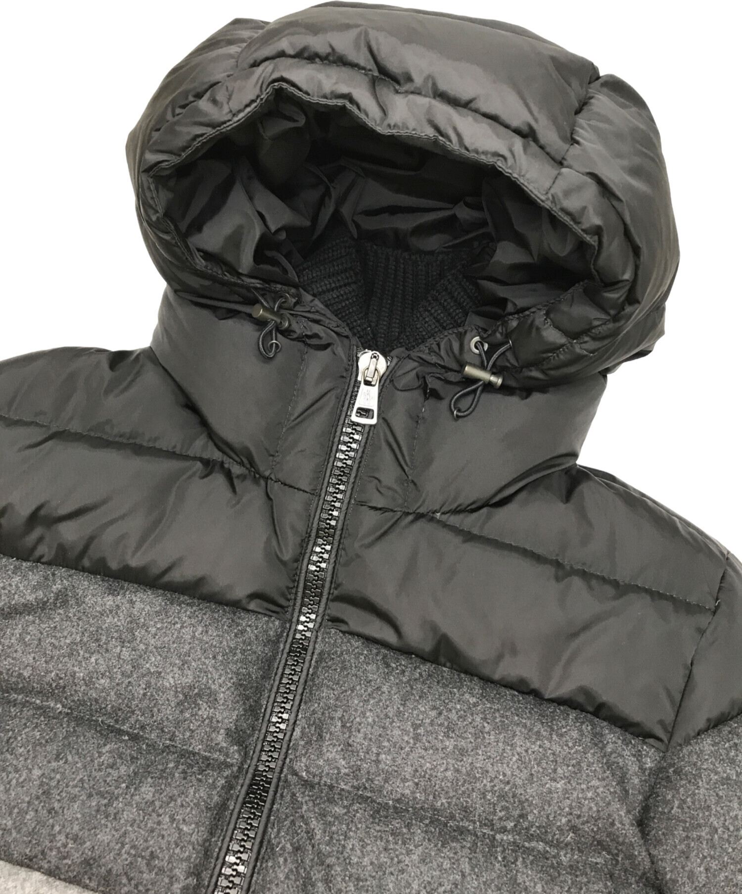 中古・古着通販】MONCLER (モンクレール) ダウンジャケット グレー×ブラック サイズ:SIZE 0｜ブランド・古着通販  トレファク公式【TREFAC FASHION】スマホサイト