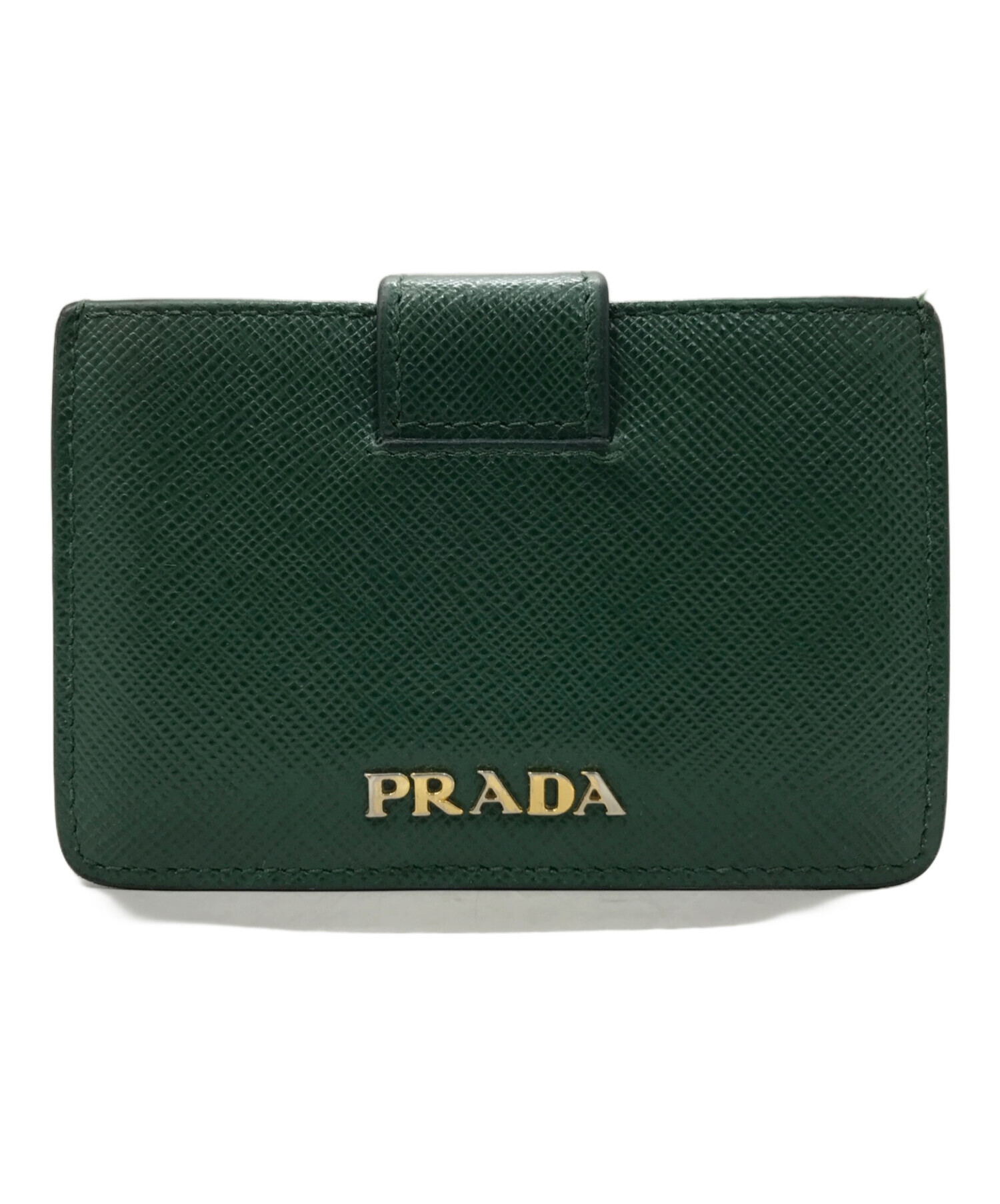 PRADA (プラダ) サフィアーノ レザー カードケース グリーン