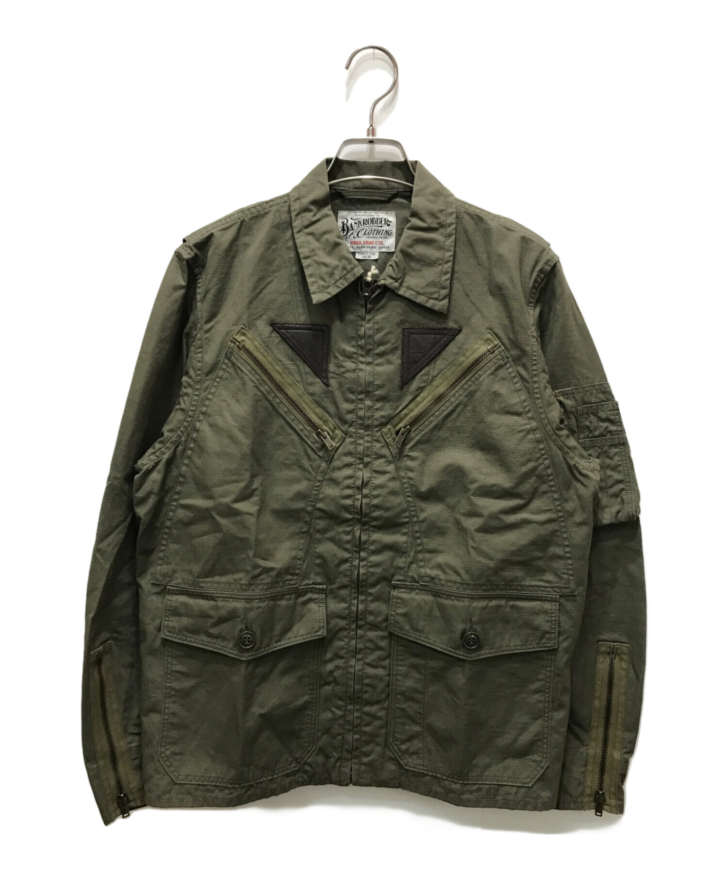 中古・古着通販】BANKROBBER (バンクロバー) FLIGHT JACKET カーキ サイズ:S 未使用品｜ブランド・古着通販  トレファク公式【TREFAC FASHION】スマホサイト