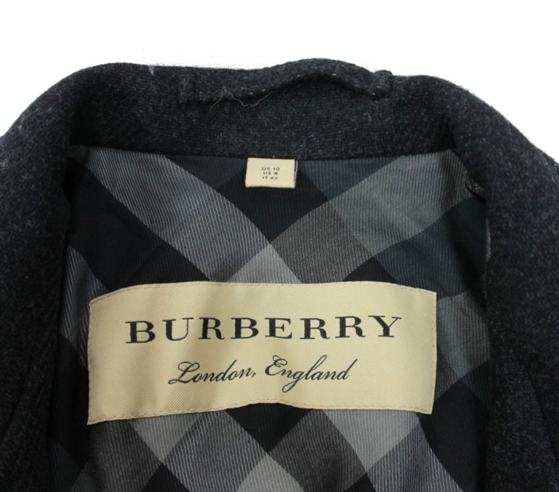 BURBERRY LONDON (バーバリーロンドン) Pコート ブラック サイズ:42
