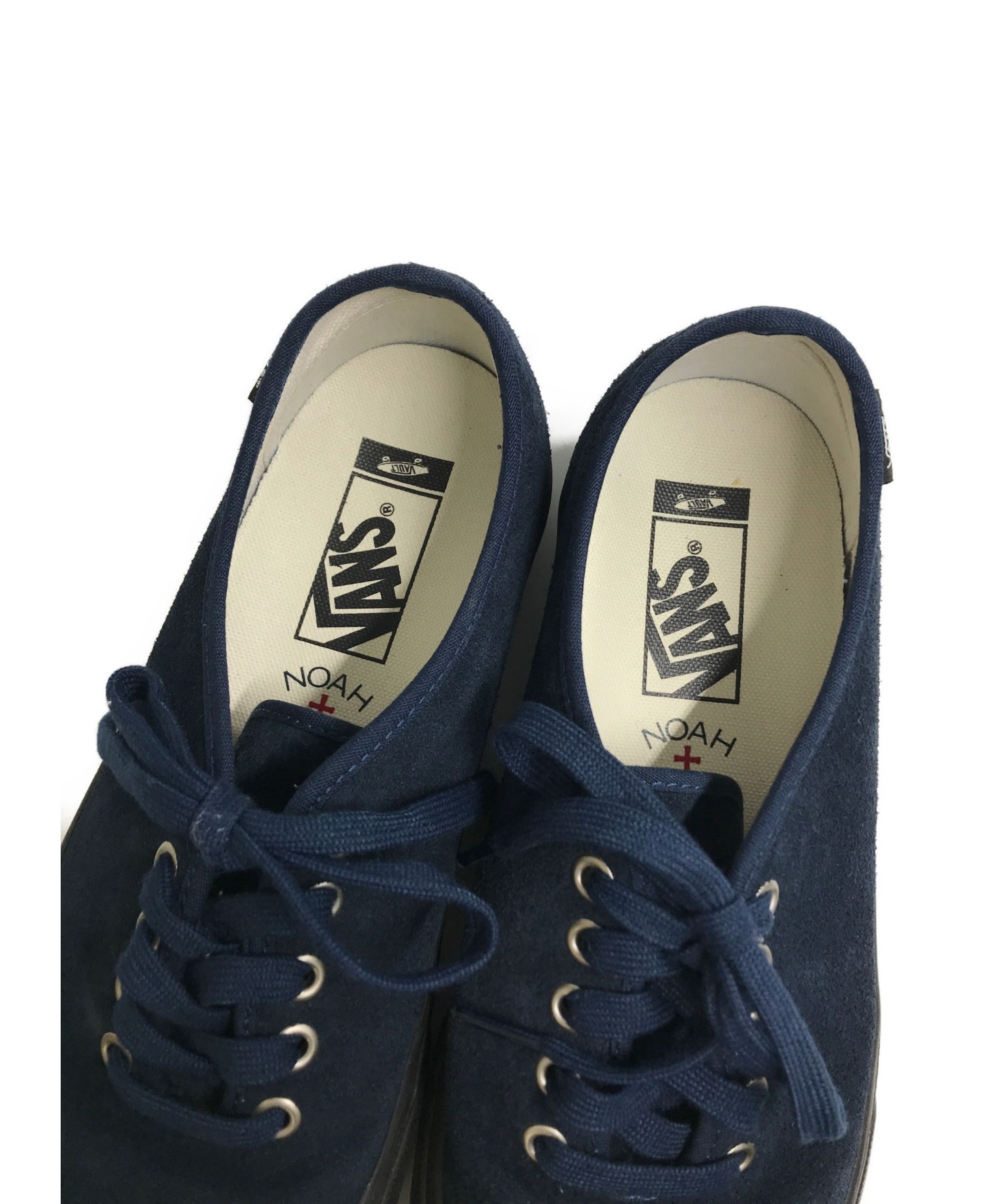 VANS×NOAH (バンズ×ノア) スウェードローカットスニーカー ネイビー サイズ:US8